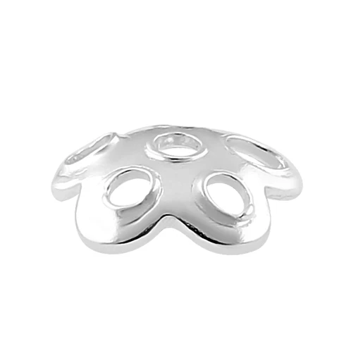 Sterling Silver Bead Cap Perforated Flower 5mm - PACK OF 25 - Image 3