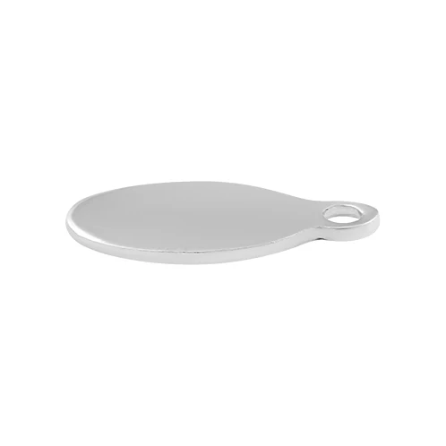 Sterling Silver Charm Flat Oval 11 x 6mm - PACK OF 6 - Image 3
